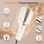 1Set Steam Iron Press 3 In 1 Travel Steamer For Clothes With 180 Degree Flip Head Portable Handheld Flat Iron 1000W Wrinkles Remover Wet And Dry Ironing Garment Steamer 20S Fast Heat Up