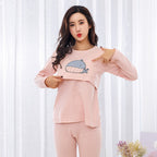 Spring And Autumn Pure Cotton Confinement Wear Maternity Nursing Pajamas