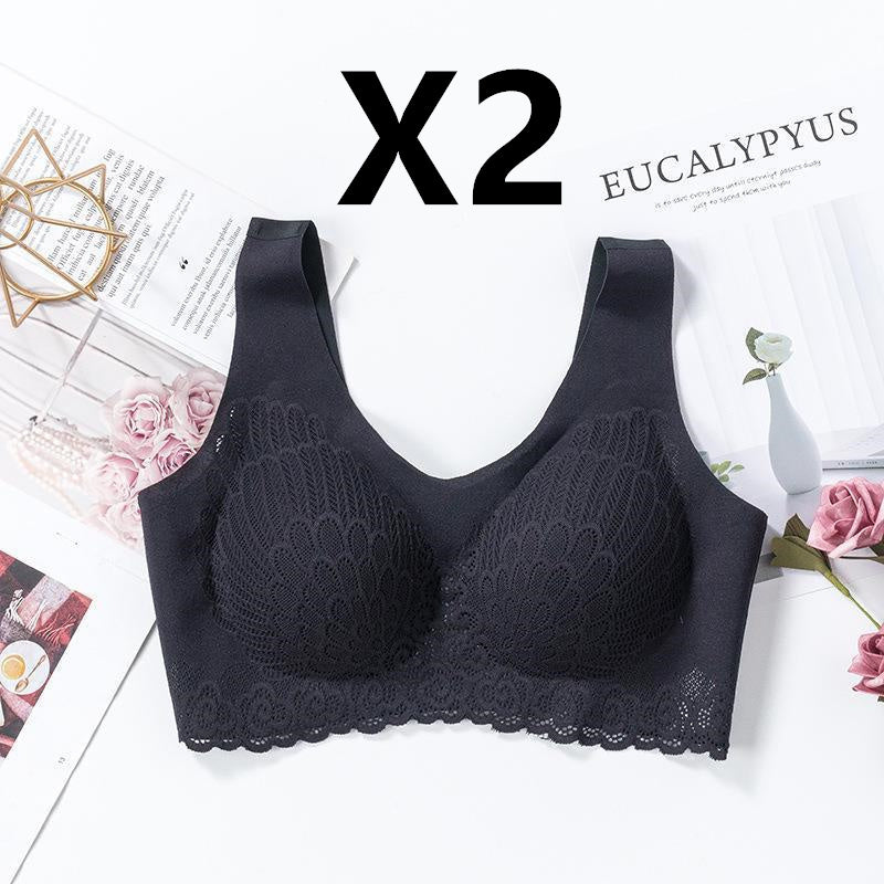 No Steel Ring Bra, Maintenance Latex Lace Bra, Women's Underwear