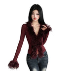 V-neck Cardigan Slimming Top For Women