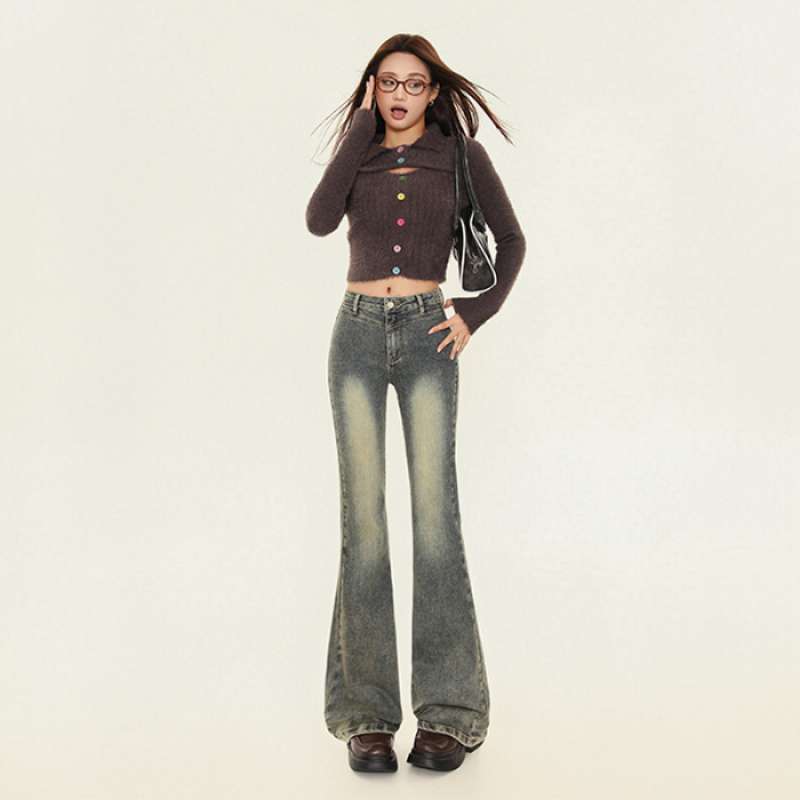 Slimming Elastic Slightly Denim Pants